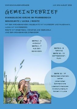 Gemeindebrief Juni bis August 2025